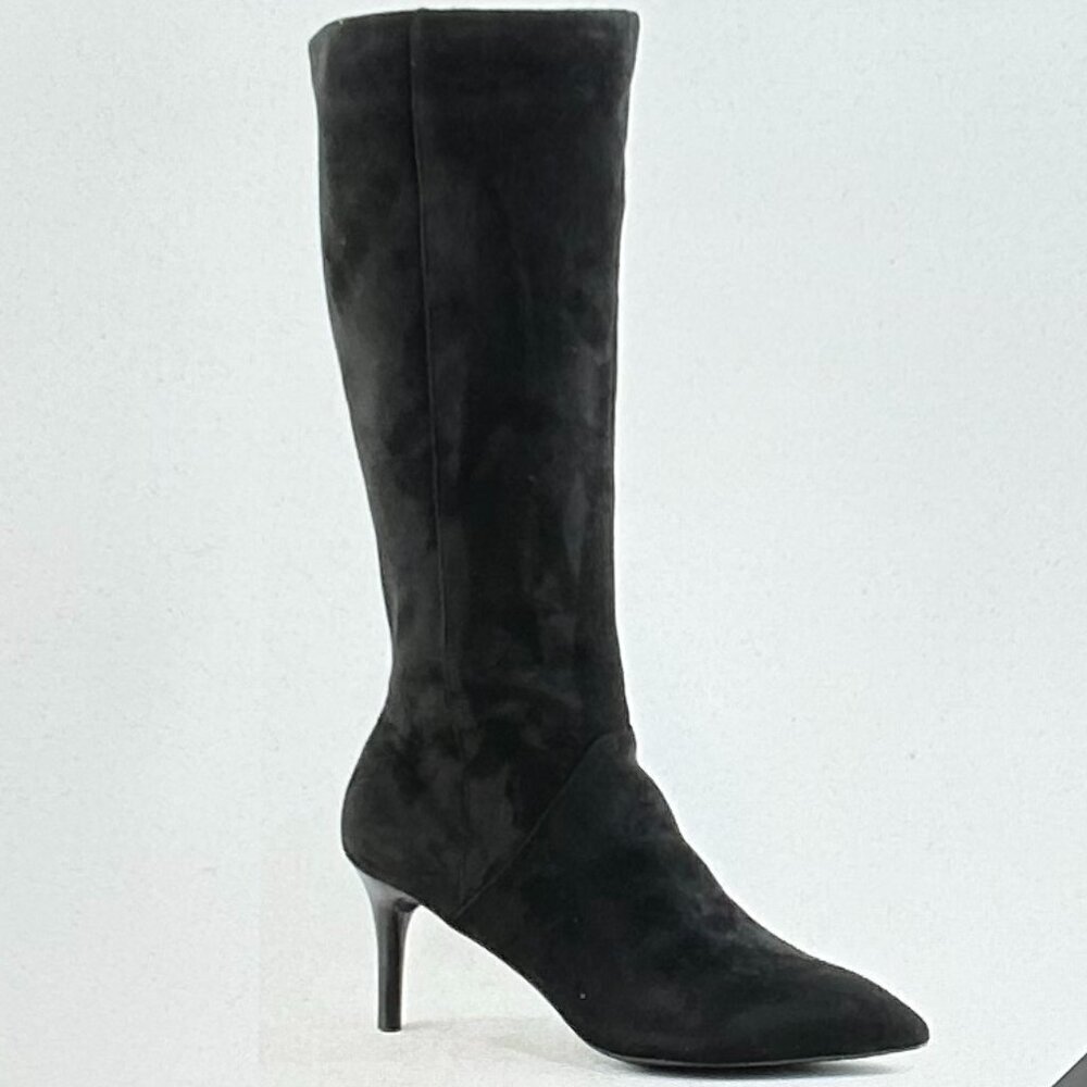 Rockport Womens Ariahnna Black Knee High Point Toe Size 8.5 (Wide) (1525856)